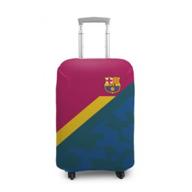 Чехол для чемодана 3D с принтом FC Barcelona 2018 Sport camo в Петрозаводске, 86% полиэфир, 14% спандекс | двустороннее нанесение принта, прорези для ручек и колес | 