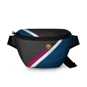 Поясная сумка 3D с принтом FC Barcelona Sport camo II в Петрозаводске, 100% полиэстер | плотная ткань, ремень с регулируемой длиной, внутри несколько карманов для мелочей, основное отделение и карман с обратной стороны сумки застегиваются на молнию | fc | fc barcelona | fcb | fly emirates | ronaldo | абстракция | барселона | геометрия | зож | клуб | линии | месси | модные | мяч | реал мадрид | спорт | спортивные | тренды | футбол | футбольный клуб | эмблема