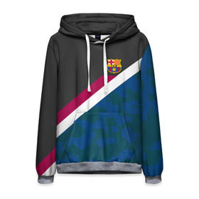 Мужская толстовка 3D с принтом FC Barcelona Sport camo II в Петрозаводске, 100% полиэстер | двухслойный капюшон со шнурком для регулировки, мягкие манжеты на рукавах и по низу толстовки, спереди карман-кенгуру с мягким внутренним слоем. | fc | fc barcelona | fcb | fly emirates | ronaldo | абстракция | барселона | геометрия | зож | клуб | линии | месси | модные | мяч | реал мадрид | спорт | спортивные | тренды | футбол | футбольный клуб | эмблема