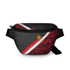 Поясная сумка 3D с принтом Manchester United Sport Camo в Петрозаводске, 100% полиэстер | плотная ткань, ремень с регулируемой длиной, внутри несколько карманов для мелочей, основное отделение и карман с обратной стороны сумки застегиваются на молнию | emirates | fc | manchester united | абстракция | геометрия | зож | клуб | линии | манчестер юнайтед | модные | мяч | россии | спорт | спортивные | стиль | тренды | футбол | футбольный клуб | экстрим | эмблема