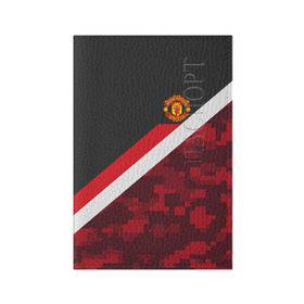 Обложка для паспорта матовая кожа с принтом Manchester United Sport Camo в Петрозаводске, натуральная матовая кожа | размер 19,3 х 13,7 см; прозрачные пластиковые крепления | emirates | fc | manchester united | абстракция | геометрия | зож | клуб | линии | манчестер юнайтед | модные | мяч | россии | спорт | спортивные | стиль | тренды | футбол | футбольный клуб | экстрим | эмблема