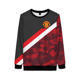 Женский свитшот 3D с принтом Manchester United Sport Camo в Петрозаводске, 100% полиэстер с мягким внутренним слоем | круглый вырез горловины, мягкая резинка на манжетах и поясе, свободная посадка по фигуре | Тематика изображения на принте: emirates | fc | manchester united | абстракция | геометрия | зож | клуб | линии | манчестер юнайтед | модные | мяч | россии | спорт | спортивные | стиль | тренды | футбол | футбольный клуб | экстрим | эмблема