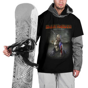Накидка на куртку 3D с принтом Iron Maiden manaus amazonas в Петрозаводске, 100% полиэстер |  | iron maiden | адриан смит | айрон мейден | гроза | группа | дэйв мюррей | железная дева | ирон майден | метал | мрачный | музыка | песни | рок | стив харрис | тяжелый | флаг | хеви | хевиметал