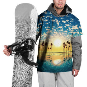 Накидка на куртку 3D с принтом Туристический Рай в Петрозаводске, 100% полиэстер |  | Тематика изображения на принте: блик | вода | волна | восход | закат | море | небо | облако | отблеск | отпуск | отражение | пальма | солнце | турист