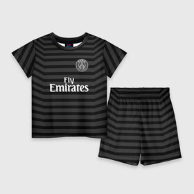 Детский костюм с шортами 3D с принтом PSG 2018 Original 4 в Петрозаводске,  |  | fc | fly emirates | paris | psg | лого | париж | псж | спорт | спортивные | фк | футбольный клуб