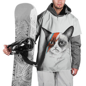 Накидка на куртку 3D с принтом Grumpy cat (David Bowie) в Петрозаводске, 100% полиэстер |  | бодиарт | грумпи | дэвид боуи | злой кот | интернет | котей | котик | кошка | мем | мемас | мемчик. | молния на лице | рисунок на лице | сердитый