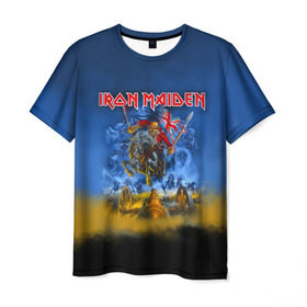 Мужская футболка 3D с принтом Iron Maiden в Петрозаводске, 100% полиэфир | прямой крой, круглый вырез горловины, длина до линии бедер | iron maiden | адриан смит | айрон мейден | гроза | группа | дэйв мюррей | железная дева | ирон майден | метал | мрачный | музыка | песни | рок | стив харрис | тяжелый | флаг | хеви | хевиметал