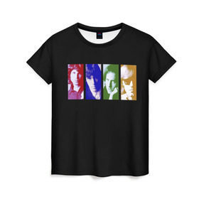 Женская футболка 3D с принтом The Doors в Петрозаводске, 100% полиэфир ( синтетическое хлопкоподобное полотно) | прямой крой, круглый вырез горловины, длина до линии бедер | the doors | денсмор | джим моррисон | кригер | манзарек | роберт алан | рэй