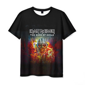 Мужская футболка 3D с принтом Iron Maiden в Петрозаводске, 100% полиэфир | прямой крой, круглый вырез горловины, длина до линии бедер | iron maiden | адриан смит | айрон мейден | группа | дэйв мюррей | железная дева | индеец | ирон майден | метал | мрачный | музыка | огонь | песни | рок | стив харрис | тяжелый | хеви | хевиметал