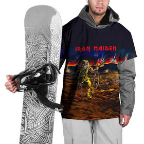 Накидка на куртку 3D с принтом Боец Iron Maiden в Петрозаводске, 100% полиэстер |  | iron maiden | адриан смит | айрон мейден | война | группа | дэйв мюррей | железная дева | ирон майден | метал | мрачный | музыка | песни | рок | солдат | стив харрис | тяжелый | хеви | хевиметал