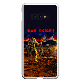 Чехол для Samsung S10E с принтом Боец Iron Maiden в Петрозаводске, Силикон | Область печати: задняя сторона чехла, без боковых панелей | iron maiden | адриан смит | айрон мейден | война | группа | дэйв мюррей | железная дева | ирон майден | метал | мрачный | музыка | песни | рок | солдат | стив харрис | тяжелый | хеви | хевиметал