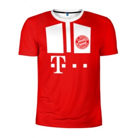 Мужская футболка 3D спортивная с принтом FC Bayern 2018 Original #6 в Петрозаводске, 100% полиэстер с улучшенными характеристиками | приталенный силуэт, круглая горловина, широкие плечи, сужается к линии бедра | Тематика изображения на принте: 