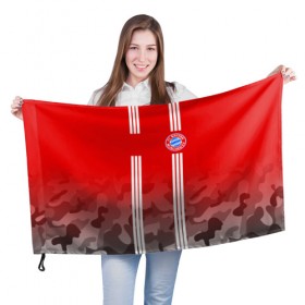 Флаг 3D с принтом FC Bayern 2018 Original #7 в Петрозаводске, 100% полиэстер | плотность ткани — 95 г/м2, размер — 67 х 109 см. Принт наносится с одной стороны | bayern | fly fc | бавария | спорт | футбольный клуб