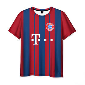 Мужская футболка 3D с принтом FC Bayern 2018 Original #8 в Петрозаводске, 100% полиэфир | прямой крой, круглый вырез горловины, длина до линии бедер | Тематика изображения на принте: bayern | fly fc | бавария | спорт | футбольный клуб