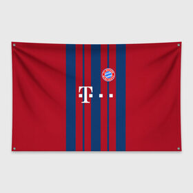 Флаг-баннер с принтом FC Bayern 2018 Original #8 в Петрозаводске, 100% полиэстер | размер 67 х 109 см, плотность ткани — 95 г/м2; по краям флага есть четыре люверса для крепления | bayern | fly fc | бавария | спорт | футбольный клуб