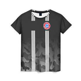 Женская футболка 3D с принтом FC Bayern 2018 Original #2 в Петрозаводске, 100% полиэфир ( синтетическое хлопкоподобное полотно) | прямой крой, круглый вырез горловины, длина до линии бедер | 