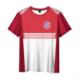 Мужская футболка 3D с принтом FC Bayern 2018 Original #11 в Петрозаводске, 100% полиэфир | прямой крой, круглый вырез горловины, длина до линии бедер | Тематика изображения на принте: 