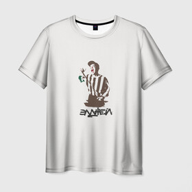 Мужская футболка 3D с принтом Элджей в Петрозаводске, 100% полиэфир | прямой крой, круглый вырез горловины, длина до линии бедер | sayonaraboy | розовое вино | элджей
