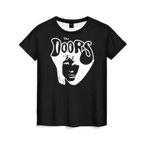 Женская футболка 3D с принтом The Doors в Петрозаводске, 100% полиэфир ( синтетическое хлопкоподобное полотно) | прямой крой, круглый вырез горловины, длина до линии бедер | the doors | денсмор | джим моррисон | кригер | манзарек | роберт алан | рэй