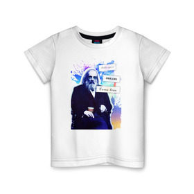 Детская футболка хлопок с принтом Менделеев (Химия – Просто) в Петрозаводске, 100% хлопок | круглый вырез горловины, полуприлегающий силуэт, длина до линии бедер | блоггер | менделеев | наука | химия | химия   просто