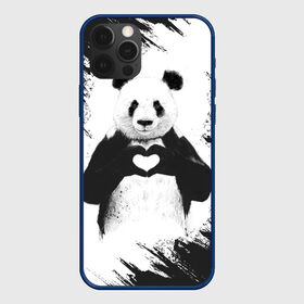 Чехол для iPhone 12 Pro с принтом Panda love в Петрозаводске, силикон | область печати: задняя сторона чехла, без боковых панелей | Тематика изображения на принте: 14 февраля | love | panda | panda love | день святого валентина | любовь | панда