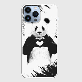 Чехол для iPhone 13 Pro Max с принтом Panda love в Петрозаводске,  |  | Тематика изображения на принте: 14 февраля | love | panda | panda love | день святого валентина | любовь | панда