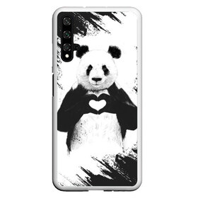Чехол для Honor 20 с принтом Panda love в Петрозаводске, Силикон | Область печати: задняя сторона чехла, без боковых панелей | 14 февраля | love | panda | panda love | день святого валентина | любовь | панда