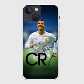 Чехол для iPhone 13 mini с принтом Криштиану Роналду 3 в Петрозаводске,  |  | cristiano ronaldo | fifa | madrid | portugal | real | respect | uefa | автограф | игрок | криштиану | лучший | мадрид | мира | португалия | реал | роналду | сборная | футбол