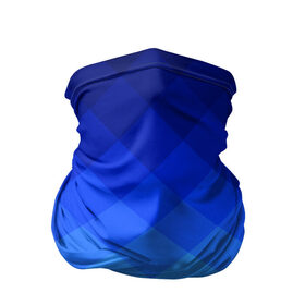 Бандана-труба 3D с принтом Blue geometria в Петрозаводске, 100% полиэстер, ткань с особыми свойствами — Activecool | плотность 150‒180 г/м2; хорошо тянется, но сохраняет форму | Тематика изображения на принте: blue | geometria | абстракция | бирюза | бирюзовый | геометрия | куб | синий