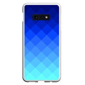 Чехол для Samsung S10E с принтом Blue geometria в Петрозаводске, Силикон | Область печати: задняя сторона чехла, без боковых панелей | Тематика изображения на принте: blue | geometria | абстракция | бирюза | бирюзовый | геометрия | куб | синий