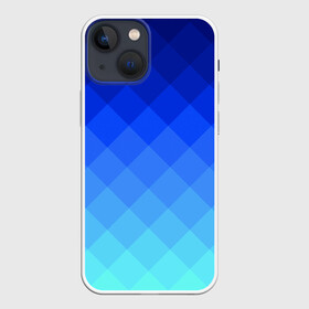 Чехол для iPhone 13 mini с принтом Blue geometria в Петрозаводске,  |  | Тематика изображения на принте: blue | geometria | абстракция | бирюза | бирюзовый | геометрия | куб | синий