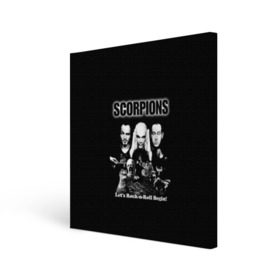Холст квадратный с принтом Группа Scorpions в Петрозаводске, 100% ПВХ |  | scorpions | группа | скорпионс | хард | хардрок