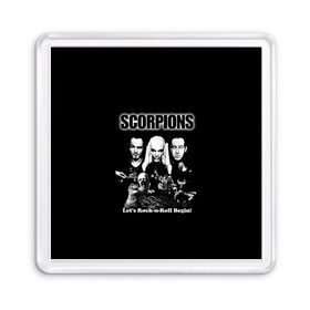 Магнит 55*55 с принтом Группа Scorpions в Петрозаводске, Пластик | Размер: 65*65 мм; Размер печати: 55*55 мм | Тематика изображения на принте: scorpions | группа | скорпионс | хард | хардрок