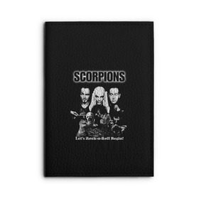 Обложка для автодокументов с принтом Группа Scorpions в Петрозаводске, натуральная кожа |  размер 19,9*13 см; внутри 4 больших “конверта” для документов и один маленький отдел — туда идеально встанут права | Тематика изображения на принте: scorpions | группа | скорпионс | хард | хардрок