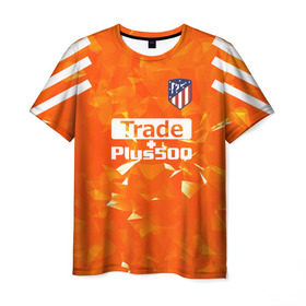 Мужская футболка 3D с принтом Atletico Madrid Original #5 в Петрозаводске, 100% полиэфир | прямой крой, круглый вырез горловины, длина до линии бедер | атлетико мадрид | полосы | эмблема