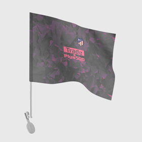 Флаг для автомобиля с принтом Atletico Madrid Original #8 в Петрозаводске, 100% полиэстер | Размер: 30*21 см | атлетико мадрид | полигоны | эмблема