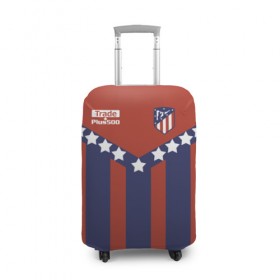 Чехол для чемодана 3D с принтом Atletico Madrid Original #11 в Петрозаводске, 86% полиэфир, 14% спандекс | двустороннее нанесение принта, прорези для ручек и колес | атлетико мадрид | полосы | эмблема