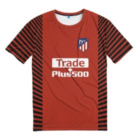 Мужская футболка 3D с принтом Atletico Madrid Original #12 в Петрозаводске, 100% полиэфир | прямой крой, круглый вырез горловины, длина до линии бедер | 