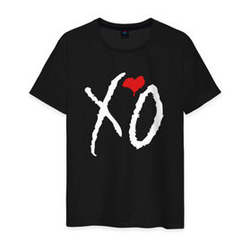 Мужская футболка хлопок с принтом XO в Петрозаводске, 100% хлопок | прямой крой, круглый вырез горловины, длина до линии бедер, слегка спущенное плечо. | the weeknd