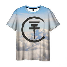 Мужская футболка 3D с принтом Clouds Tokio Hotel в Петрозаводске, 100% полиэфир | прямой крой, круглый вырез горловины, длина до линии бедер | bill kaulitz | tokio hotel | билл каулиц