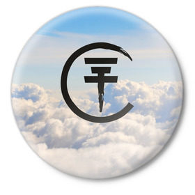 Значок с принтом Clouds Tokio Hotel в Петрозаводске,  металл | круглая форма, металлическая застежка в виде булавки | Тематика изображения на принте: bill kaulitz | tokio hotel | билл каулиц