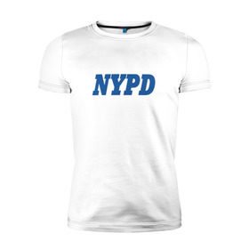 Мужская футболка премиум с принтом NYPD в Петрозаводске, 92% хлопок, 8% лайкра | приталенный силуэт, круглый вырез ворота, длина до линии бедра, короткий рукав | new york police department | департамент | нью йорк