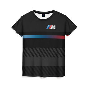 Женская футболка 3D с принтом BMW brand color в Петрозаводске, 100% полиэфир ( синтетическое хлопкоподобное полотно) | прямой крой, круглый вырез горловины, длина до линии бедер | bmw | bmw motorsport | bmw performance | carbon | m | motorsport | performance | sport | бмв | карбон | моторспорт | спорт