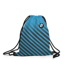 Рюкзак-мешок 3D с принтом BMW 2018 Blue Line в Петрозаводске, 100% полиэстер | плотность ткани — 200 г/м2, размер — 35 х 45 см; лямки — толстые шнурки, застежка на шнуровке, без карманов и подкладки | bmw | автомобильные | бмв | машины