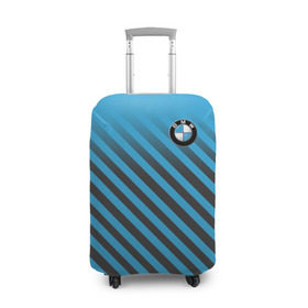 Чехол для чемодана 3D с принтом BMW 2018 Blue Line в Петрозаводске, 86% полиэфир, 14% спандекс | двустороннее нанесение принта, прорези для ручек и колес | bmw | автомобильные | бмв | машины