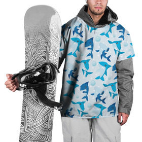 Накидка на куртку 3D с принтом Акулы в Петрозаводске, 100% полиэстер |  | Тематика изображения на принте: shark | акула | вода | море | океан | пузыри | рыба | рыбалка