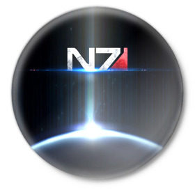 Значок с принтом N7: Мафия на Цитадели в Петрозаводске,  металл | круглая форма, металлическая застежка в виде булавки | день n7 | мафия | спецподразделение | цитадель