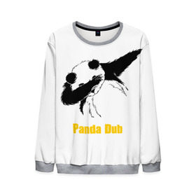 Мужской свитшот 3D с принтом Panda dub в Петрозаводске, 100% полиэстер с мягким внутренним слоем | круглый вырез горловины, мягкая резинка на манжетах и поясе, свободная посадка по фигуре | Тематика изображения на принте: dab | dance | dub | movement | panda | движение | панда | танец