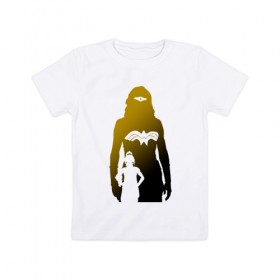 Детская футболка хлопок с принтом Необычная девушка в Петрозаводске, 100% хлопок | круглый вырез горловины, полуприлегающий силуэт, длина до линии бедер | 