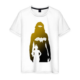 Мужская футболка хлопок с принтом Необычная девушка в Петрозаводске, 100% хлопок | прямой крой, круглый вырез горловины, длина до линии бедер, слегка спущенное плечо. | 